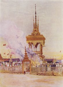 Ligbrændingen af en Pongyi af English School